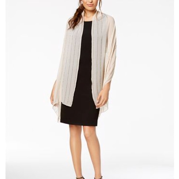 INC International Concepts Accessories - INC champagne line beaded evening  shawl scarf